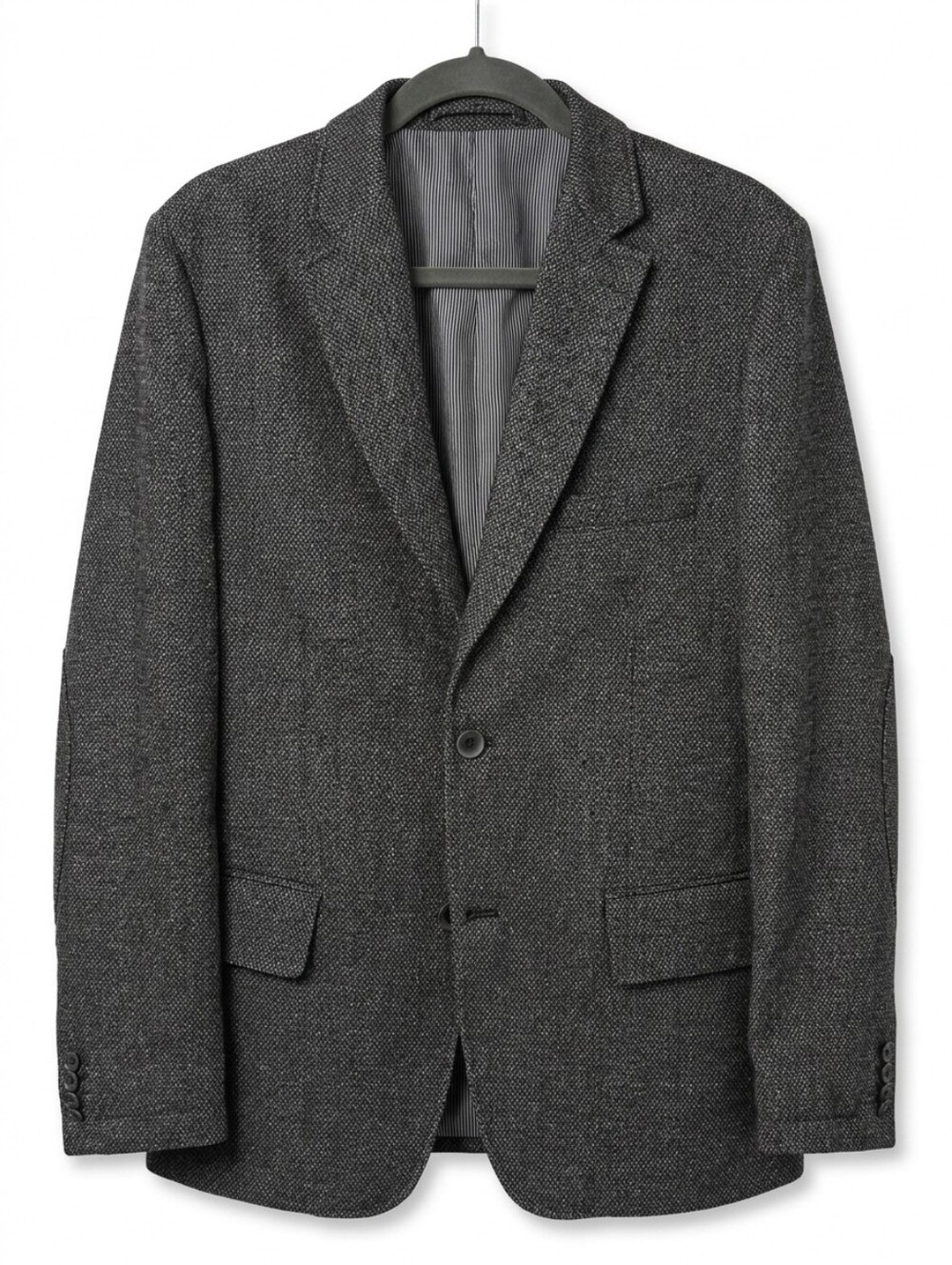 Projek Raw Men's Charcoal Gray Herringbone Woolblend Blazer Sz Medium